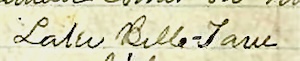 First Reference to Belle Taine in 1870 Field Notes