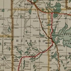 Early Great Northern Rail Line Between Park Rapdis MN and Nevis MN