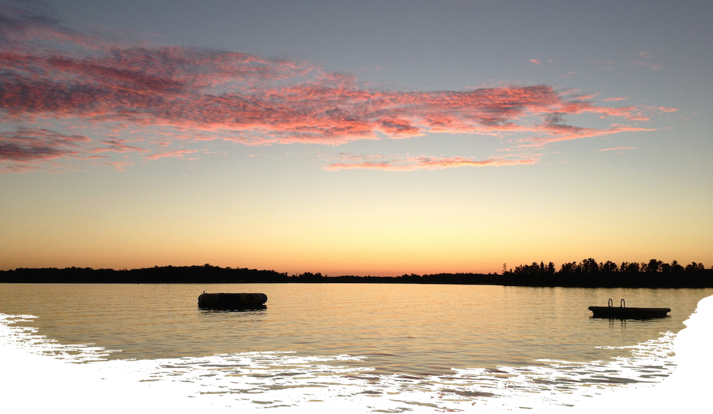 Sunset on Lake Belle Taine