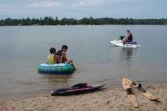Tubing Behind the Jetski