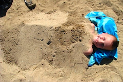 Enjoying the Sand Beach