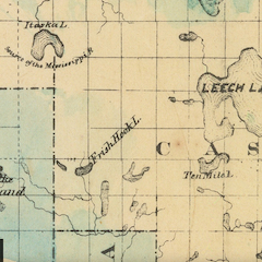 1880 Township and Railroad Map of Minnesota